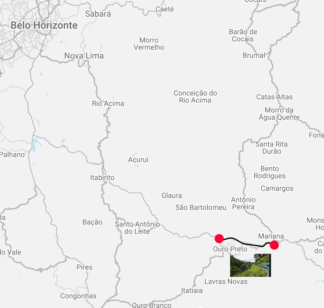 Train Ride Between Ouro Preto and